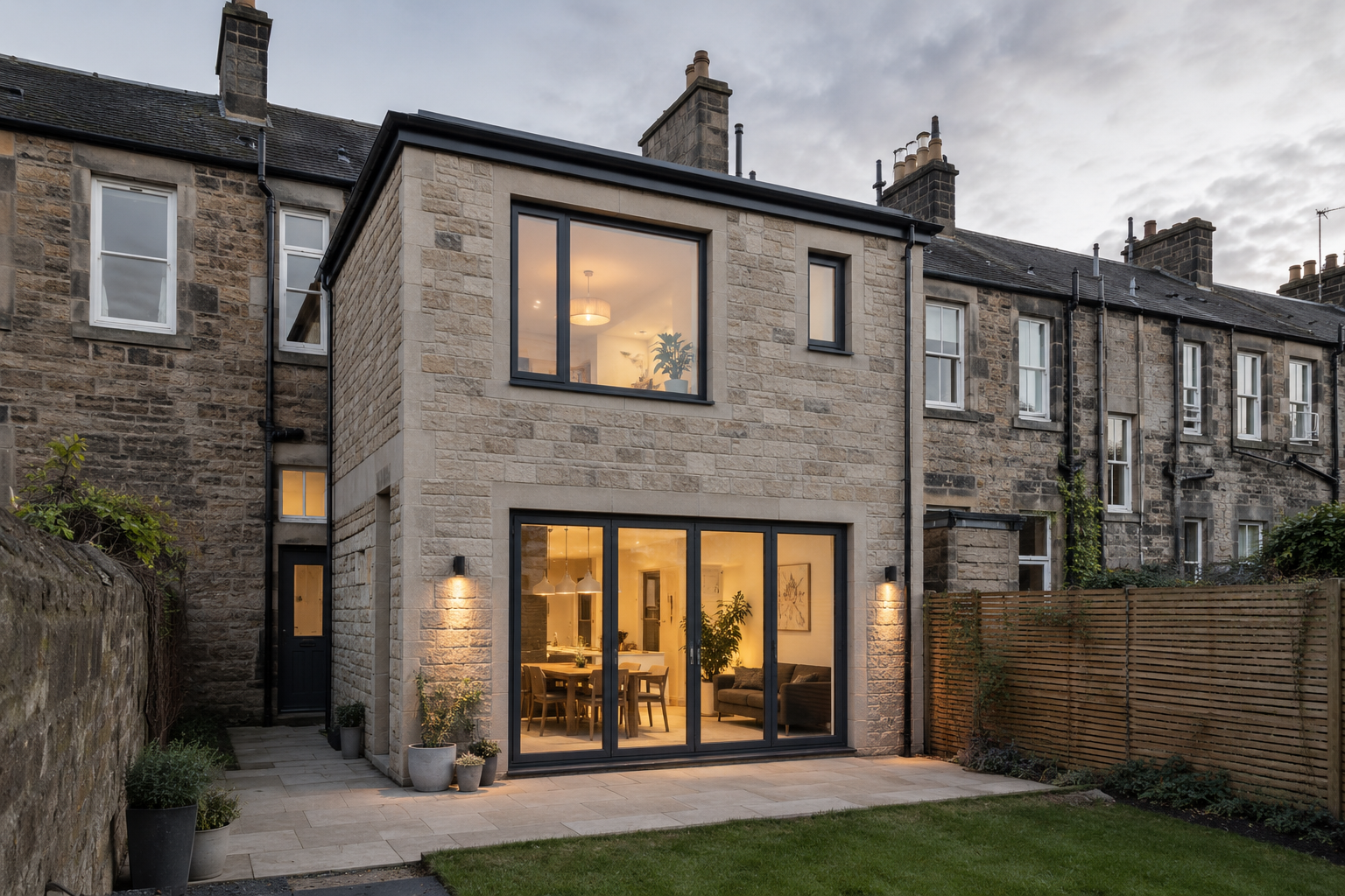 Double storey house extension costs Edinburgh 
